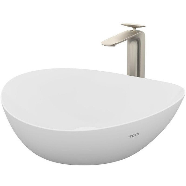 Раковина TOTO TA полувстраиваемая L4704MTE#CMW (детальная фотография), современные, hi-tech