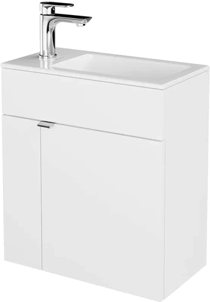 Тумба под раковину подвесная Kerama Marazzi Lato 50 см белая LAT.50.1\WHT (детальная фотография), комплект (набор)