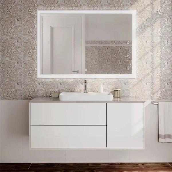 Раковина Kerama Marazzi Plaza 55 см встраиваемая сверху PLR.wbi.55.1 (детальная фотография), встраиваемые (в столешницу), пристенные