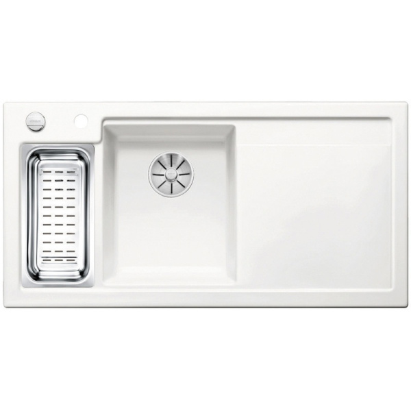 Мойка для кухни, чаша слева, цвет глянцевый белый, Blanco Axon II 6 S 524138 (детальная фотография)