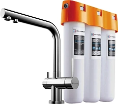 Смеситель для кухни Omoikiri Nagano-C + Pure drop Lite хром