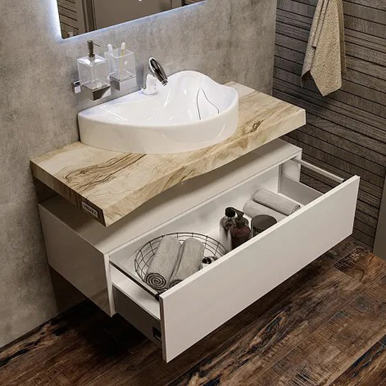 Тумба подвесная Velvex Felay tpFEL.95-43.2 96 см с ящиком (детальная фотография), в наличии