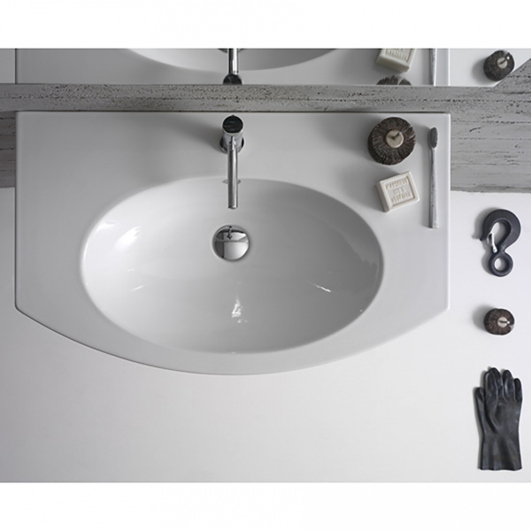 Раковина Globo 4all MD080 MD080.BI (детальная фотография), белые