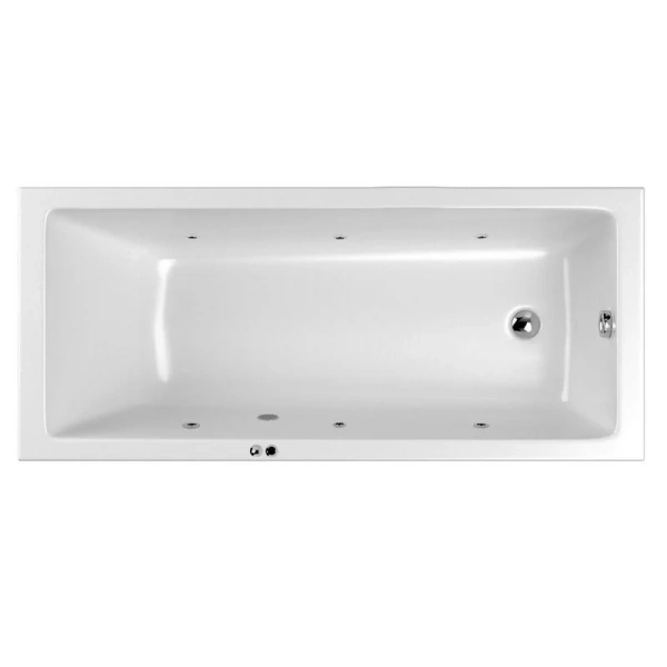 Ванна гидромассажная Whitecross Wave Slim Soft, 160 х 70 см, белая/хром, 0111.160070.100.SOFT.CR (детальная фотография)