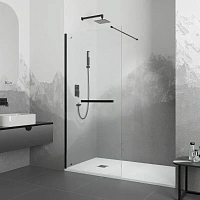 Душевая перегородка RGW Walk In WA-041B 100 см профиль черный