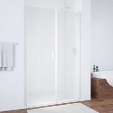 Душевая дверь профиль черный глянцевый стекло прозрачное Vegas-glass