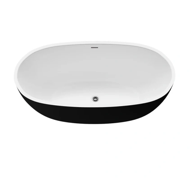 Ванна акриловая Grossman Classic 150x80 см черная матовая GR-2403MB (детальная фотография), черные