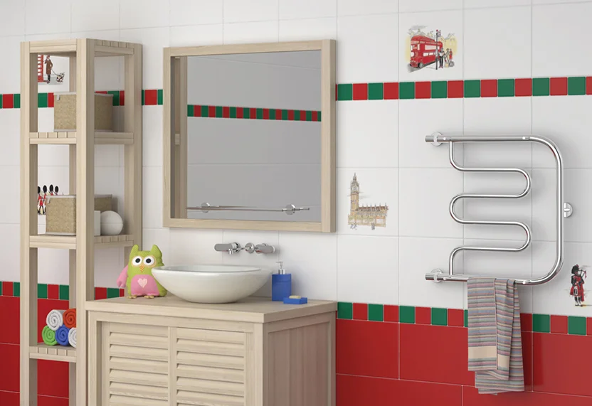 Полотенцесушитель водяной Сунержа Лира 0011-5050 50х50 см из нержавеющей стали (детальная фотография), современные, hi-tech