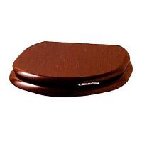 Сиденье для унитаза softclose, МДФ, цвет красное дерево, фурнитура светлое золото, Devon&Devon