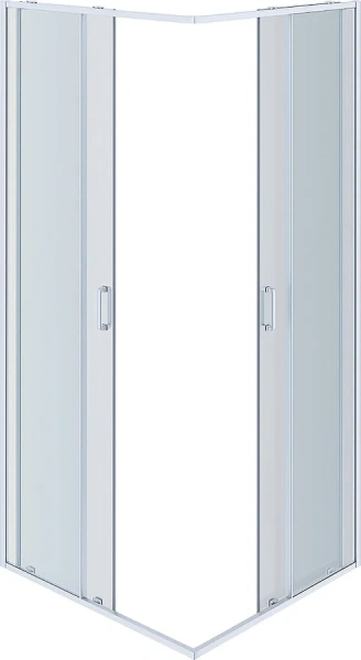 Душевой уголок Акватек 100x100 см профиль черный матовый AQ ARI KV 10020BL (детальная фотография), современные, hi-tech