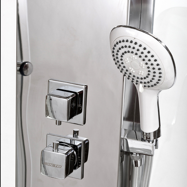 Душевая кабина Deto Z 120х90 см прямоугольная Z122ESPOO (детальная фотография), хромированный профиль