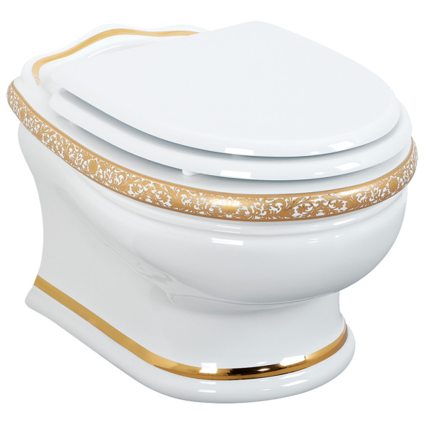 Унитаз подвесной Migliore Milady декор D4 Russo 24373 (детальная фотография)