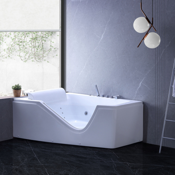 Ванна акриловая Gemy G9056 170х130 см (детальная фотография), асимметричные