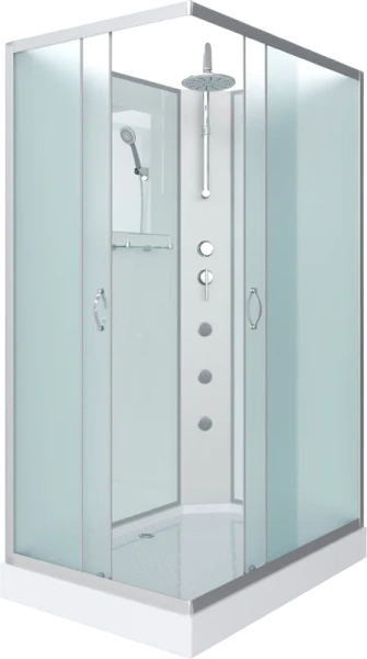 Душевая кабина Niagara Classic 100x80 см с гидромассажем 430853QBKTG (детальная фотография)