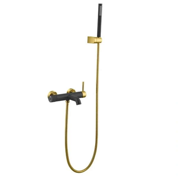 Смеситель для ванны Boheme Uno черный золото 463-BG (детальная фотография)