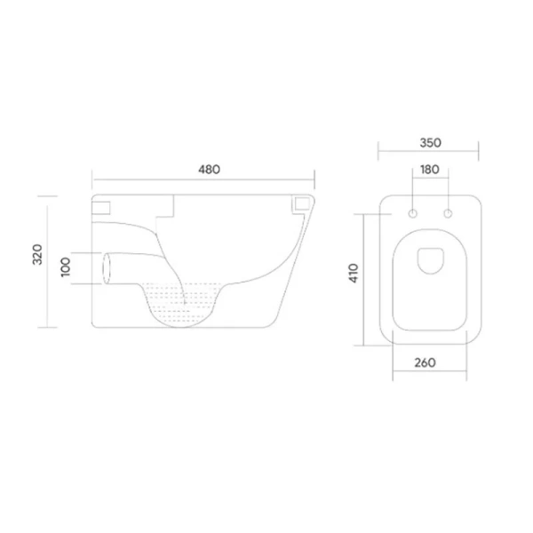 Унитаз подвесной Акватек Дельта белый AQ1911-00 (детальная фотография), подвесные, встраиваемые