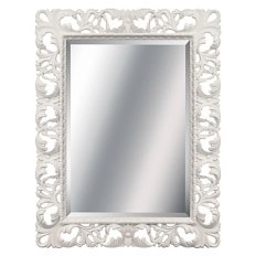 Зеркало прямоугольное с фацетом, цвет белый глянец, Tessoro Isabella 75