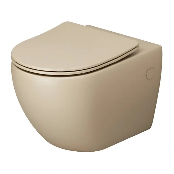 Унитаз подвесной Grossman Color бежевый матовый GR-4411BEMS (детальная фотография)