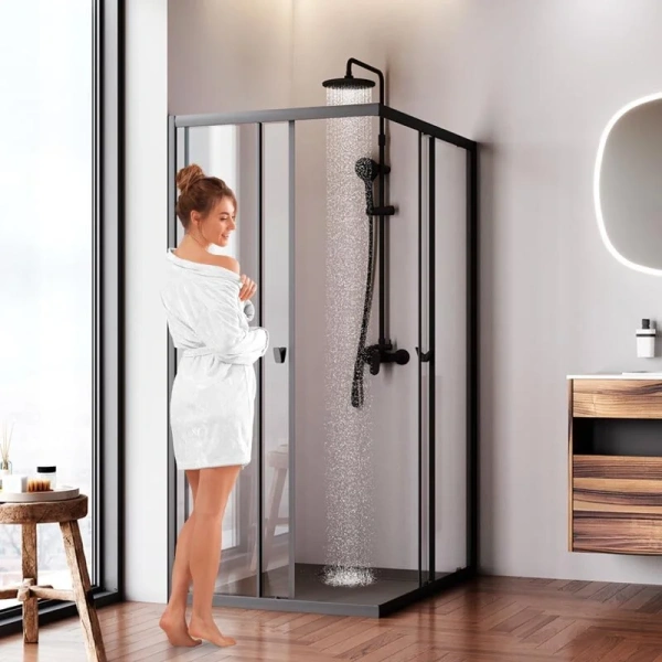 Душевой уголок Am.Pm Sunny 120x90 см черный матовый W87G-403-12090-BT (детальная фотография), черные