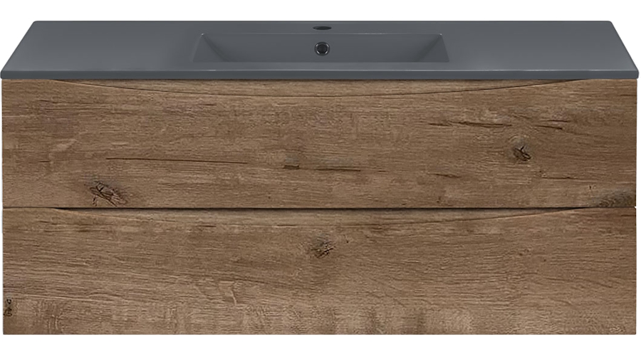 Тумба под раковину подвесная Vincea Mia 120,9 см V.Oak VMC-2MC120VO (детальная фотография), моноблок