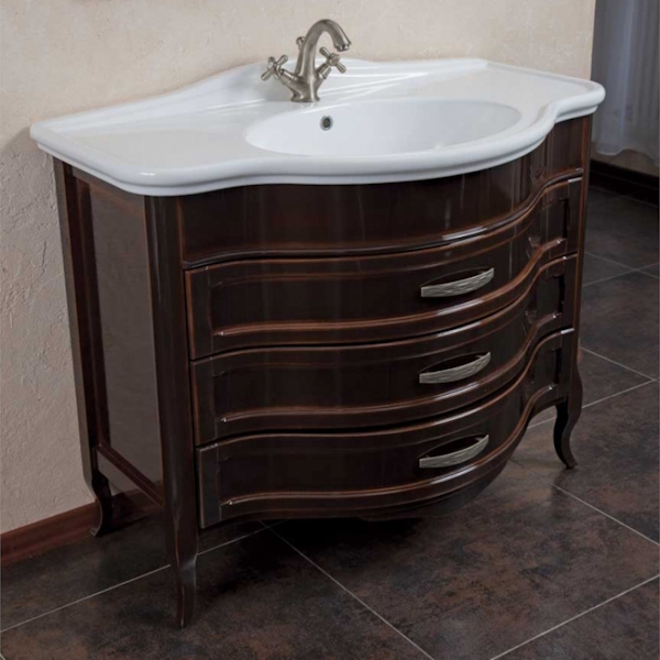 Мебель для ванной La Beaute Joanna 102 M (детальная фотография), со столешницей из натурального камня