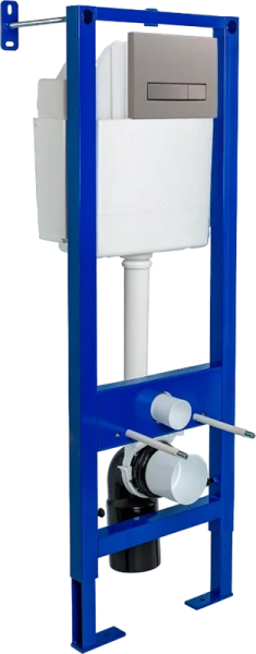 Инсталляция для унитаза BERGES Atom Line кнопка матовый никель 040345 (детальная фотография)