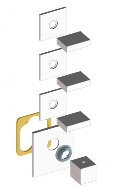 Смеситель для душа Bossini Rectangular хром Z033205.030 (детальная фотография), хром