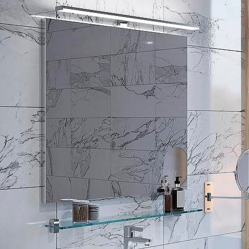 Зеркало с подсветкой Velvex Klaufs 80 см с led светильником zkKLA.80-14 (детальная фотография), современные, hi-tech