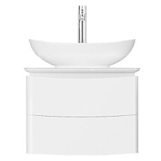 Тумба под раковину подвесная Velvex Luna 75 см белая