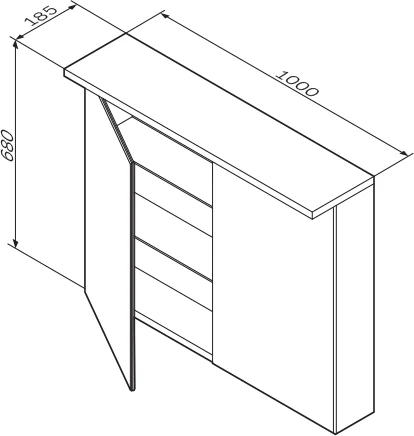 Зеркальный шкаф с подсветкой Am.Pm Spirit 2.0 100 см белый глянец M70AMCX1001WG (детальная фотография), белые index_1