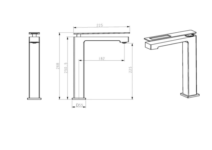 Смеситель для раковины Boheme Q белый/хром 142-WCR.2 (детальная фотография), для раковины