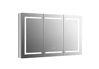 Зеркальный шкаф с подсветкой Акватек 120 см алюминиевый корпус