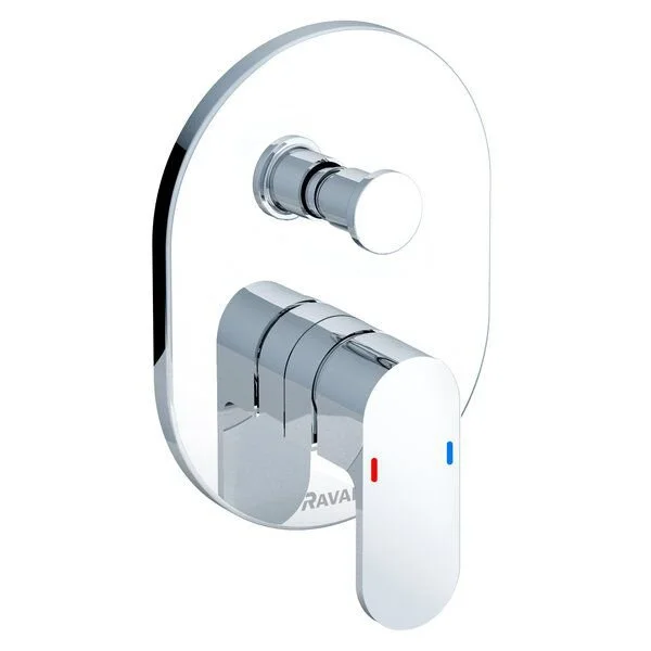 Смеситель скрытого монтажа с переключателем Ravak Chrome CR 065.00 X070056 (детальная фотография), для душа
