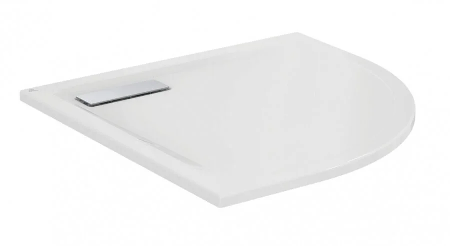 Душевой поддон Ideal Standard Ultraflat New 80x80 см белый T449101 (детальная фотография), полукруглые, четверть круга