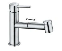 Смеситель для кухни Kludi Steel из нержавеющей стали