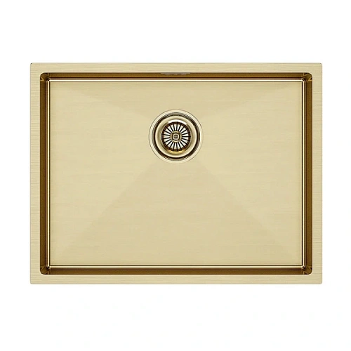 Мойка для кухни Paulmark Next 58 см брашированное золото - фото 4