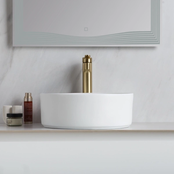 Раковина BelBagno 40 см белая BB1342H300 (детальная фотография), накладные (на столешницу), пристенные