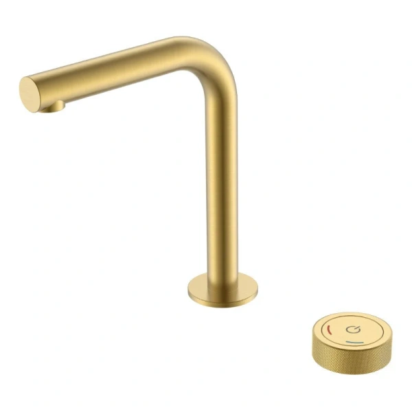 Смеситель для раковины Boheme Tech автоматический золото матовое 158-MG (детальная фотография)