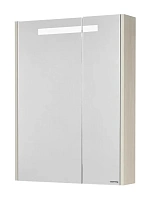 Зеркальный шкаф с подсветкой Акватон Верди 60 см белый, ясень фабрик