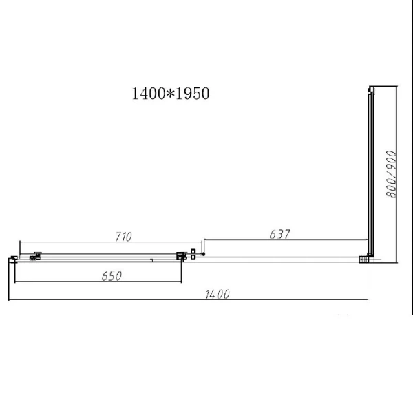 Душевой уголок Vincea Slim-N VSR-4SN9014CL 140х90 см с раздвижной дверью (детальная фотография), современные, hi-tech
