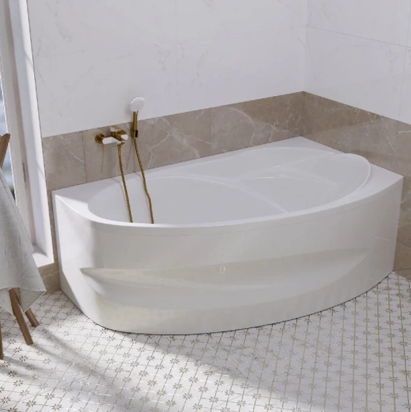 Ванна акриловая 1Marka Julianna Mg 01дж1595л/01дж1595п, 150 x 90 см, левая/правая, цвет белый (детальная фотография), белые