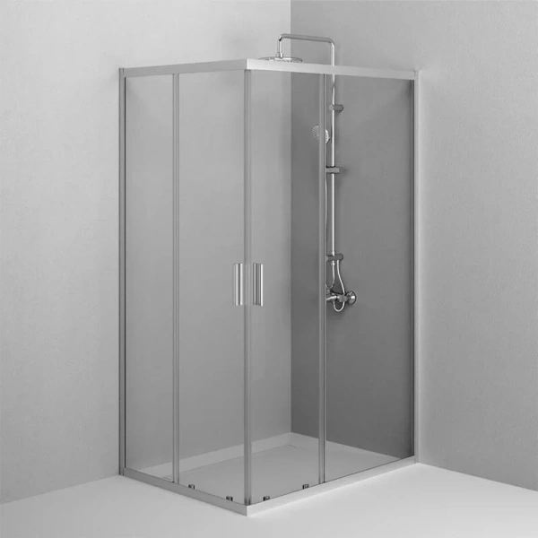 Душевой уголок Am.Pm Gem 120x90 см профиль хром матовый W90G-403-120290-MT (детальная фотография), стеклянные, угловые, без поддона