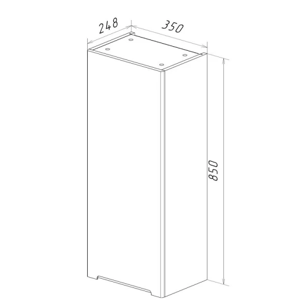 Шкаф подвесной Lemark Buno 35 см белый глянец LM04B35PL (детальная фотография), в наличии