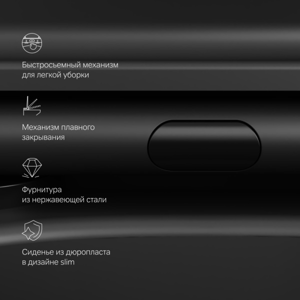 Унитаз подвесной Am.Pm Func черный матовый C8F1701MBSC (детальная фотография), в наличии