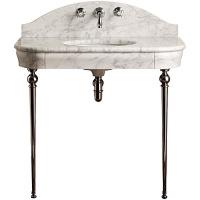 Раковина консоль Devon & Devon Palace 103 см хром, мрамор Bianco Carrara