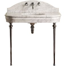 Раковина консоль Devon & Devon Palace 103 см хром, мрамор Bianco Carrara