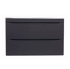 Тумба под раковину подвесная Style Line Бергамо 80 см черная