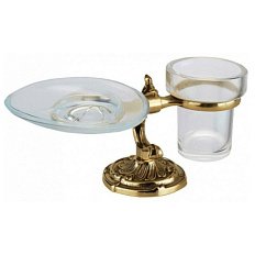 Стакан и мыльница настольные, античное золото, Art&Max Barocco Crystal