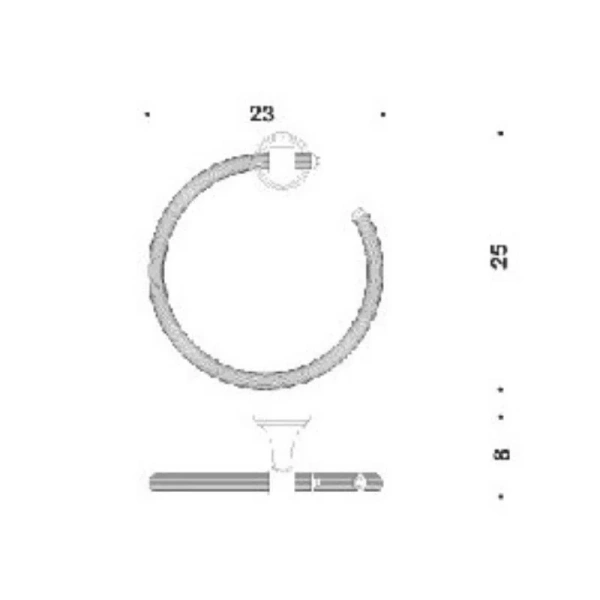 Полотенцедержатель Colombo Hermitage античная бронза B3331.OA (детальная фотография), классические, ретро