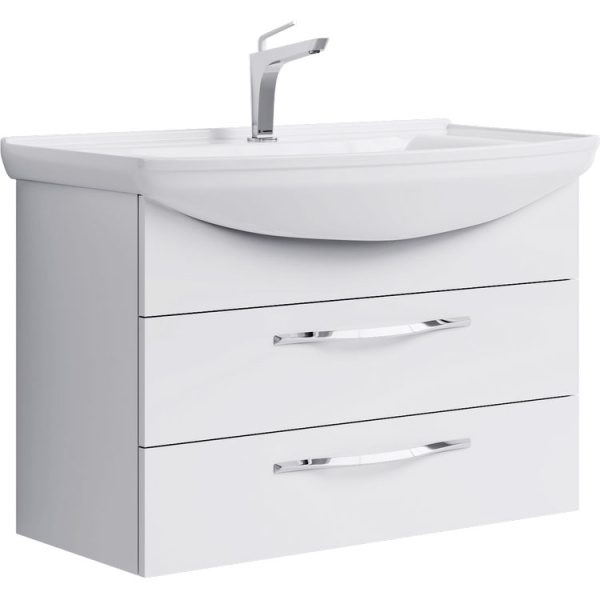 Тумба под раковину подвесная Aqwella Аллегро 85 см белая Agr.01.08/2 (детальная фотография)